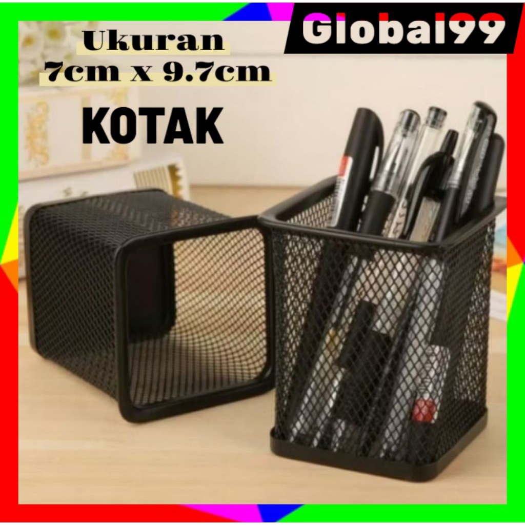 Tempat Pensil Meja Cup Besi / Desk Pen