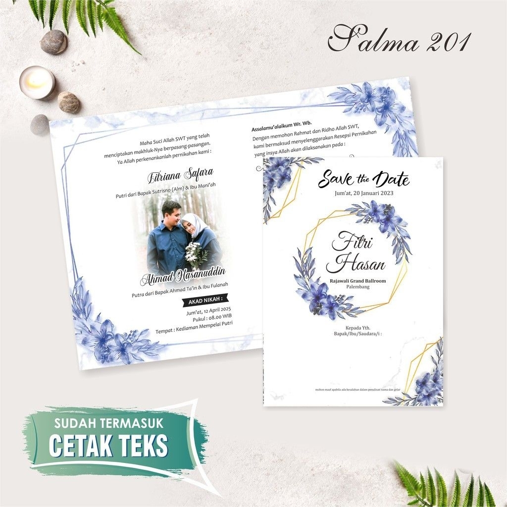 CETAK UNDANGAN PERNIKAHAN PREMIUM MURAH | Salma 201 | PADANG INVITATION