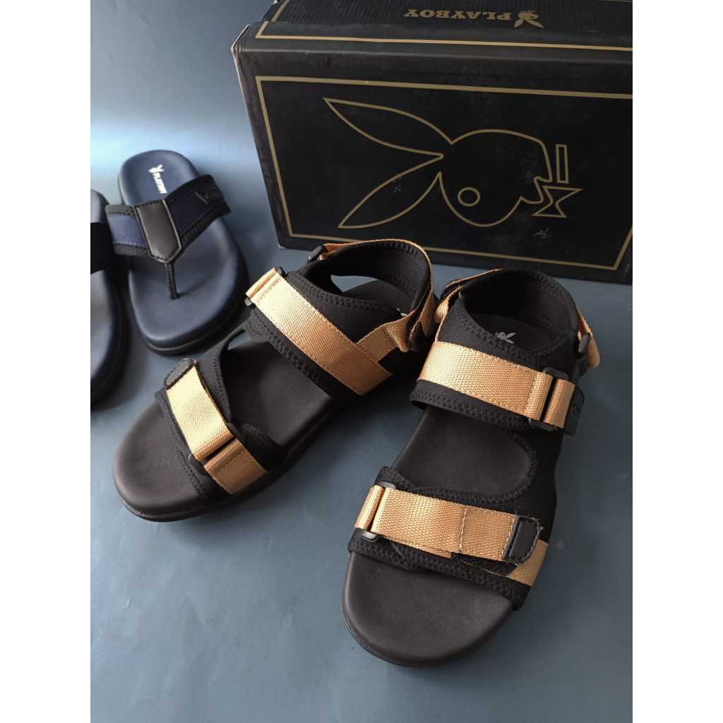PLAYBOY leather black sling shoes sandal VFPB01 Original store