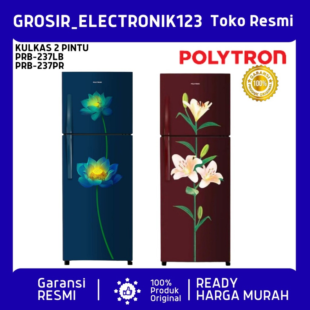 Polytron Kulkas 2 pintu PRB 237PR PRB 237LB GARANSI RESMI