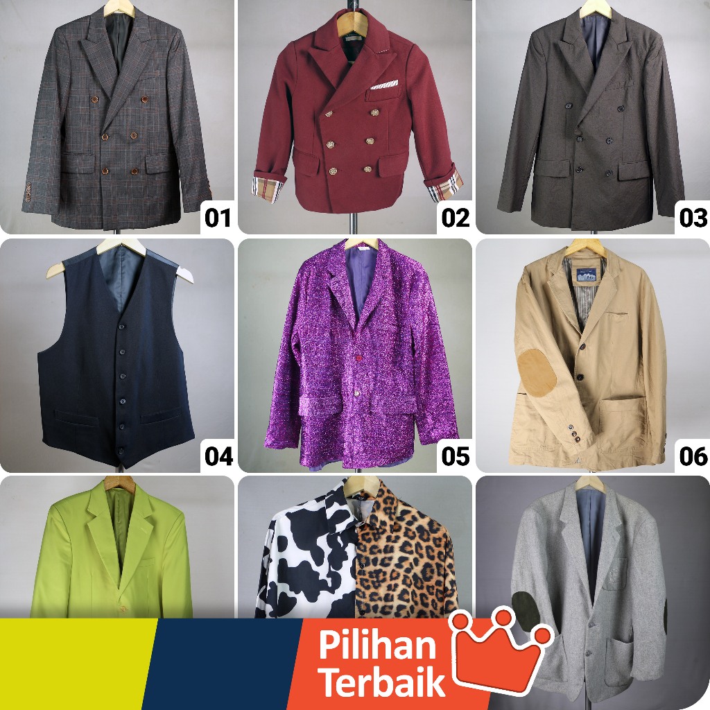Jas pria blazer cowo akad formal wool nikah wisuda