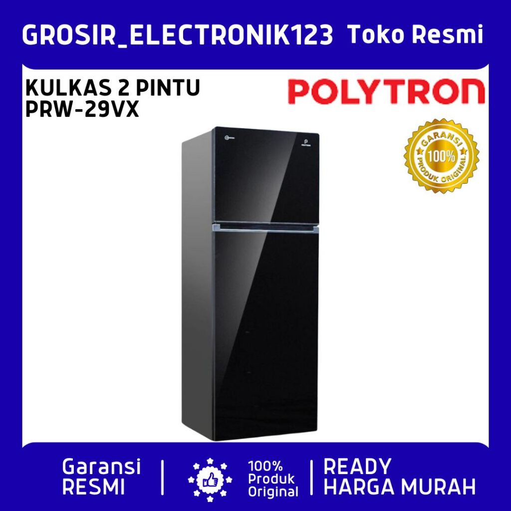 Kulkas POLYTRON Belleza JUMBO PRW 29 VX Kulkas Inverter 2 Pintu