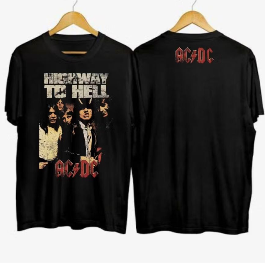 ACDC Highway To Hell Rock Band T-shirt | Kaos Band ACDC Highway To Hell Unisex