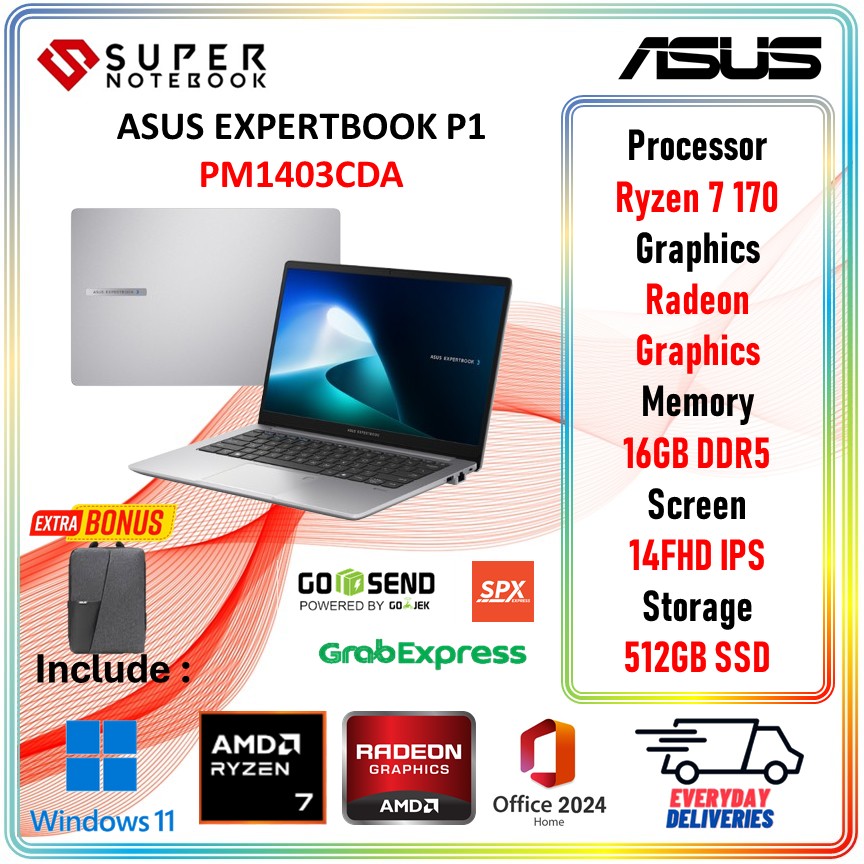 ASUS EXPERTBOOK P1 PM1403CDA RYZEN 7 170 16GB 512GB 14.0FHD IPS