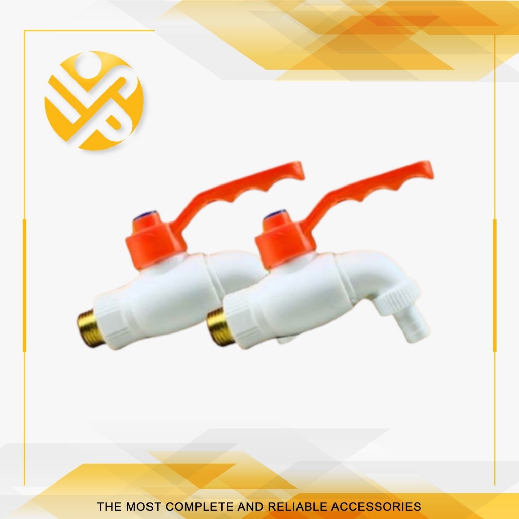 Kran Air Jumbo / Kran Air Plastik Drat Kuningan / Kran Tembok