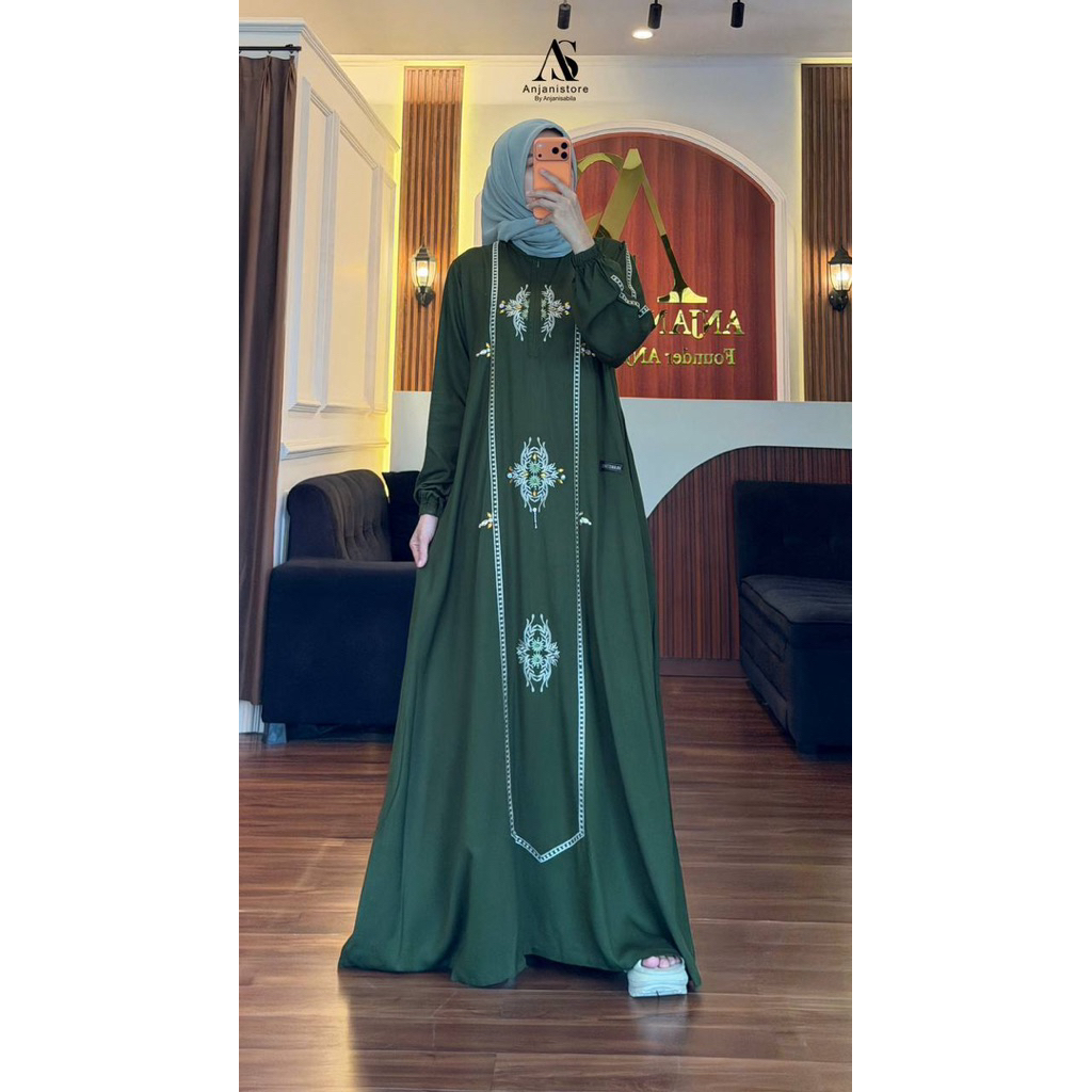 ANJANISTORE exclusive/gamis twill uniqlo ori/Anjanistore ori/gamis twill uniqlo/ gamis terbaru