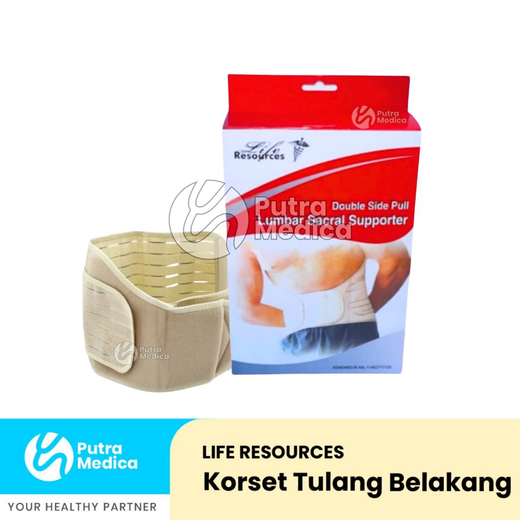 Life Resources Korset Tulang Belakang Bawah / Double Side Pull Lumbar Sacral Supporter / Lumbal