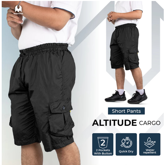 HIKEMORE SURABAYA - Celana Pendek Cargo Altitude Pria Wanita  Ironless Quick Dry Water Repellent Cri