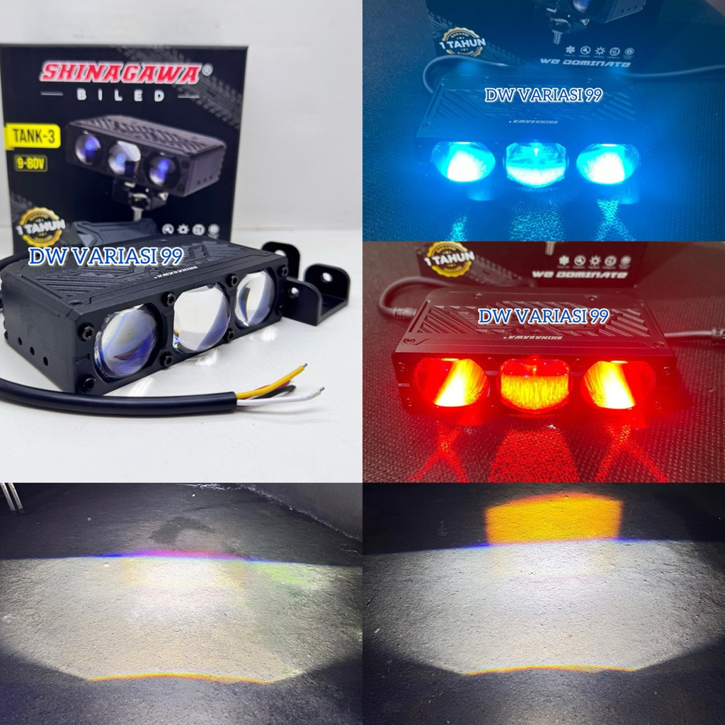 Lampu Tembak Laser Biled 3 Mata Slim Plus Devil Shinagawa