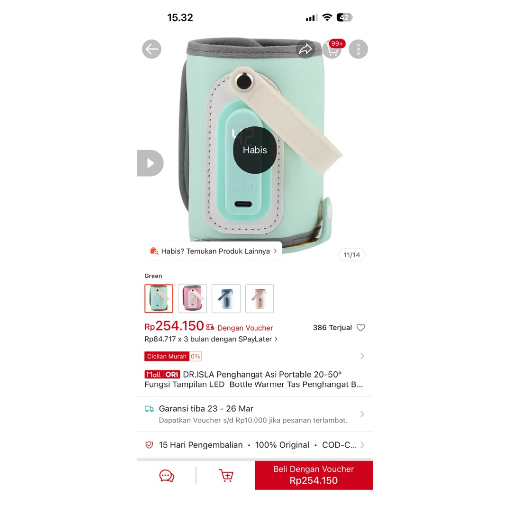 DR.ISLA Penghangat Asi Portable 20-50°