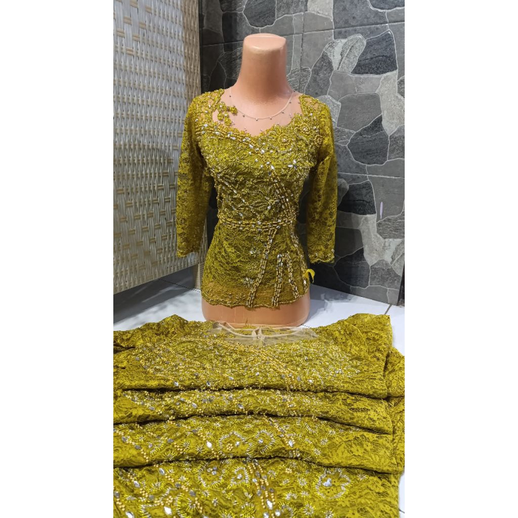 Ready Kebaya warna HIJAU OLIVE mulai LD 90-112