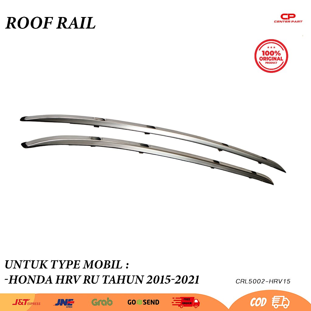 Roof Rail Molding Atap Mobil Honda Hrv Ru 2015 2016 2017 2018 2019 2020 2021