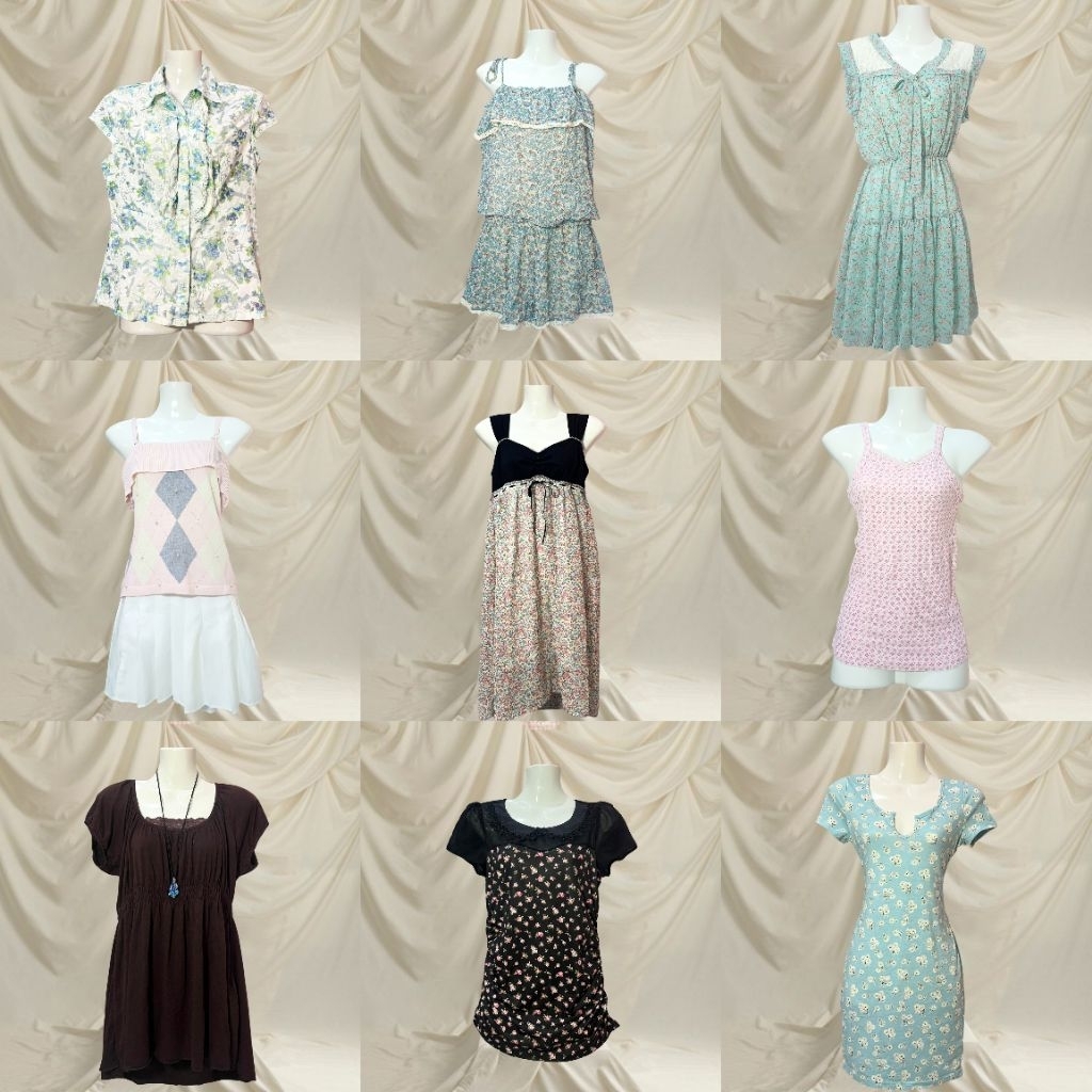 [update 15 MAR] liz lisa top, neopolitan pink, milkmaid top, batwing floral, coquette tanktop, axes 