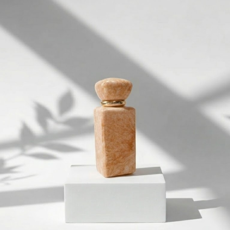 botol parfum marble kuning 50 ml spray drat putar isi ulang refillable botol parfum kaca mewah elega