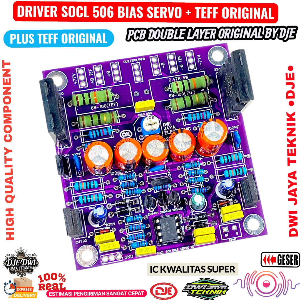 Kit driver power amplifier SOCL 506 TEF double layer 2U cocok untuk lapangan/Rumahan.