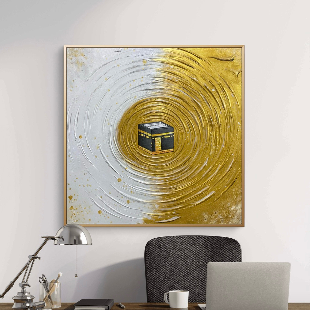 HIASAN DINDING MINIMALIS LUKISAN KABAH AESTETIK