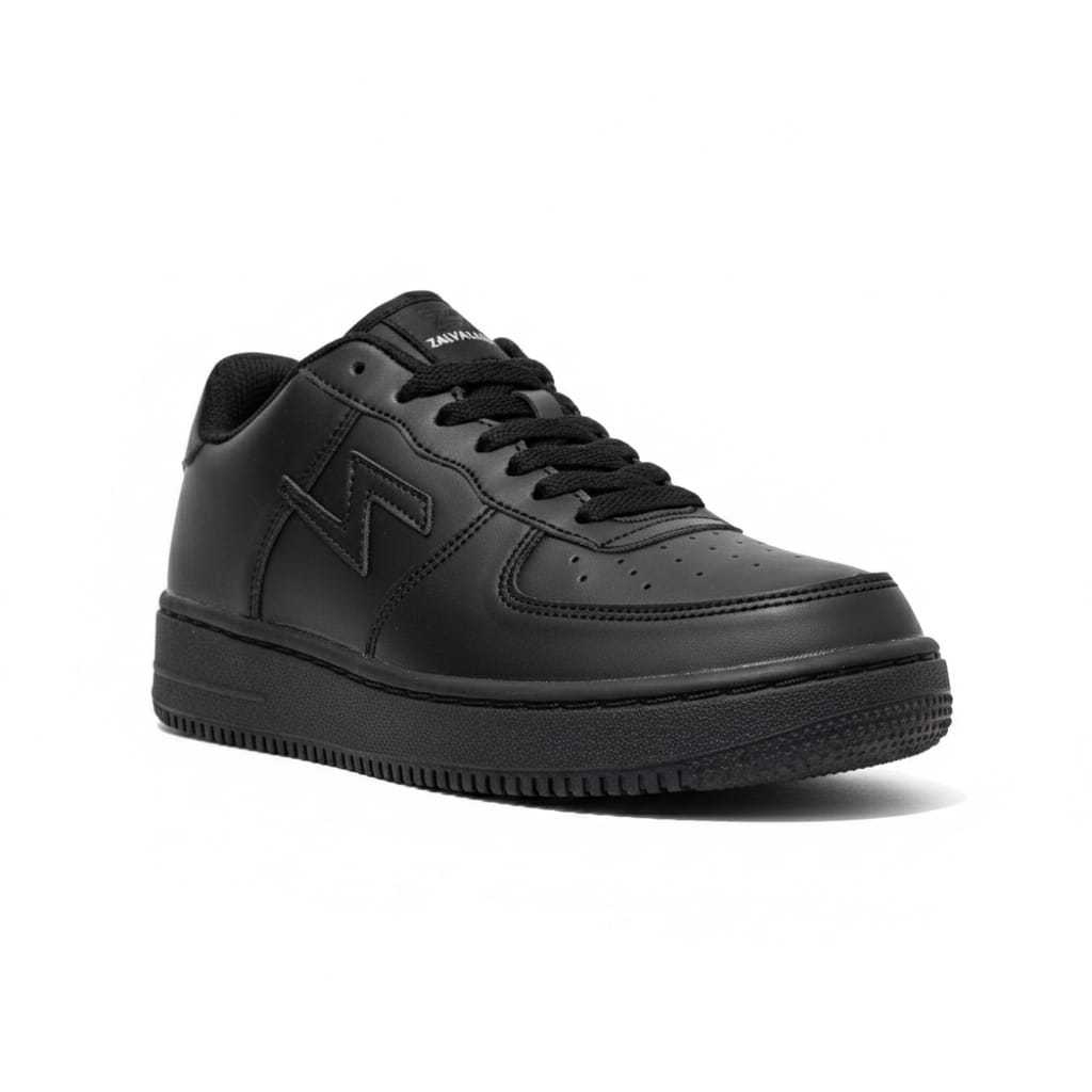 Sepatu Sekolah Anak SMP & SMA Sepatu Hitam Polos Pria-Wanita Original Zalvallo