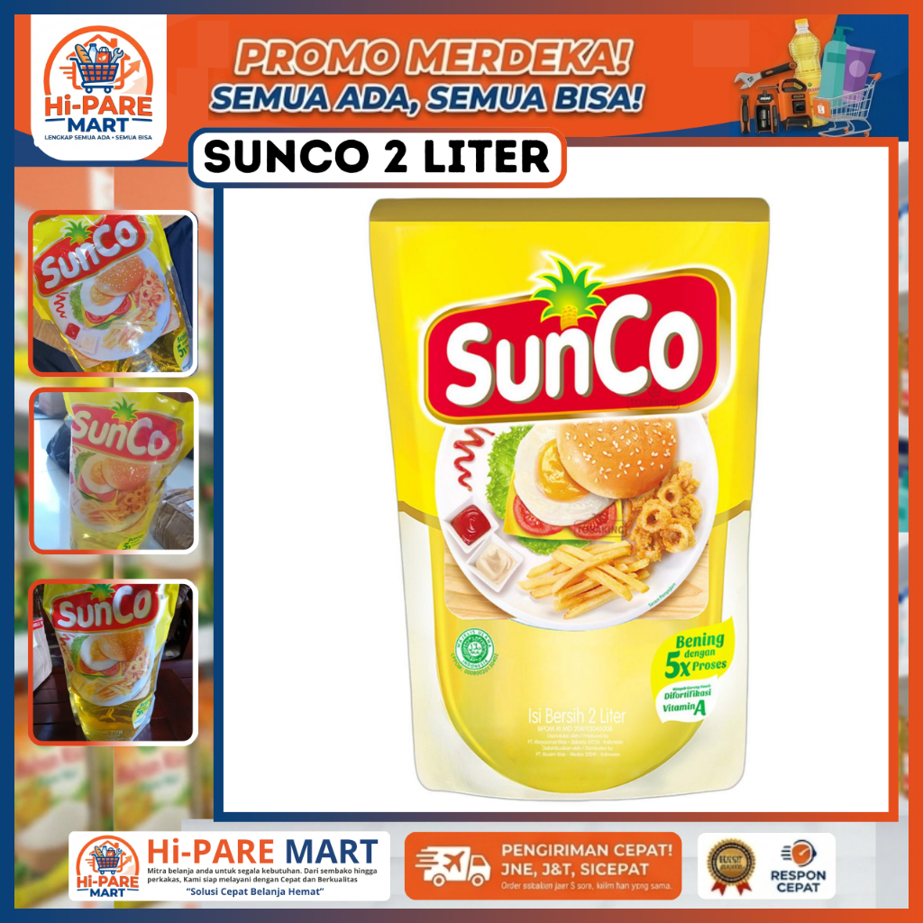 MINYAK GORENG SUNCO 2 LITER / MINYAK SUNCO 2 LITER / MINYAK GORENG MURAH COD