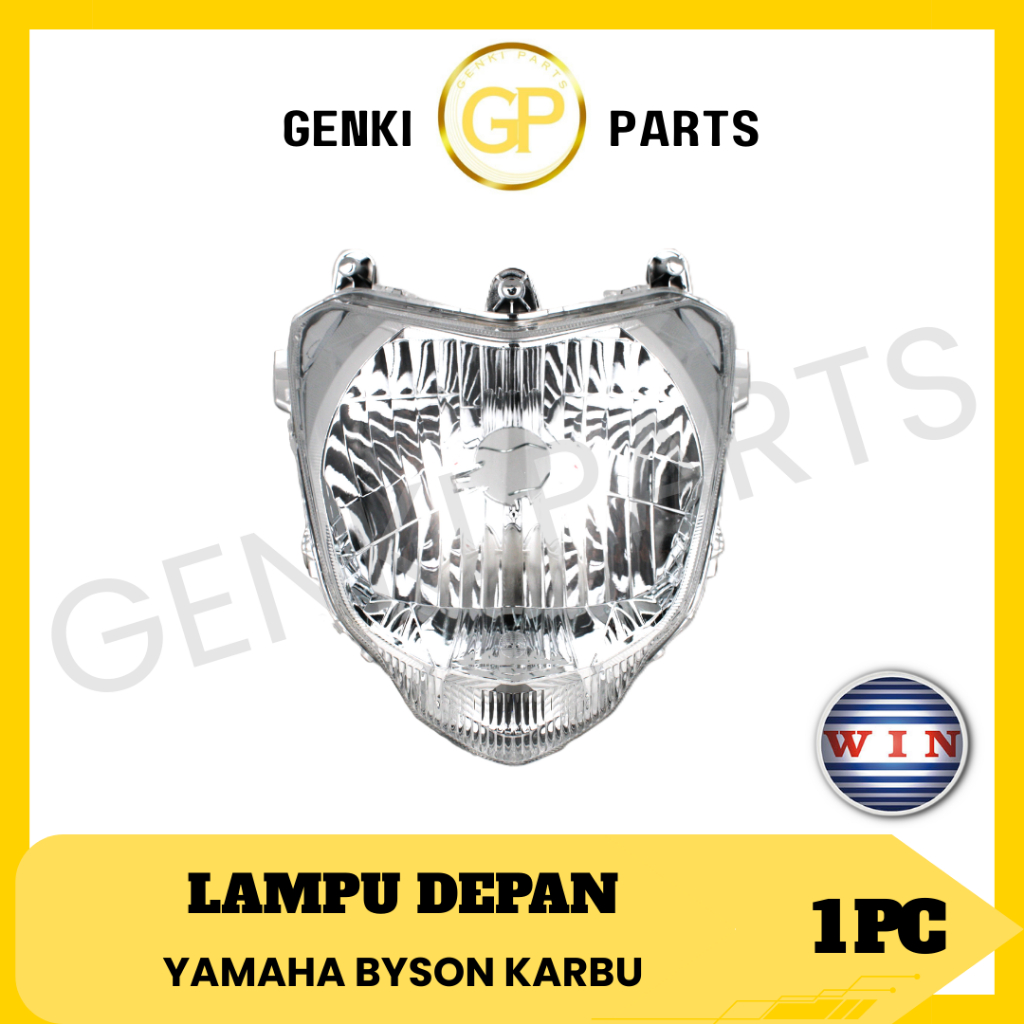 GENKI-PARTS/WIN-LAMPU-DEPAN/REFLEKTOR/HEADLAMP/HEADLIGHT/MOTOR/YAMAHA/BYSON-KARBU/2010-2014/45P/GRAD