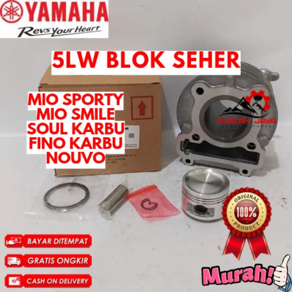 BLOK SEHER ORIGINAL YAMAHA KODE 5LW, BLOK SEHER MIO SPORTY, BLOK SEHER MIO SMILE, BLOK SEHER SOUL KA