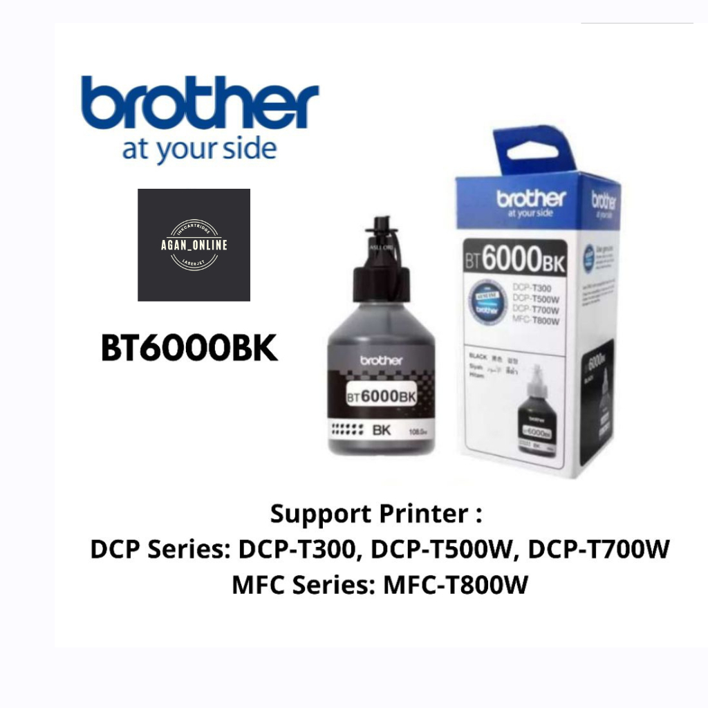 Tinta Brother BT6000BK Printer DCP-T310W T510W T710W