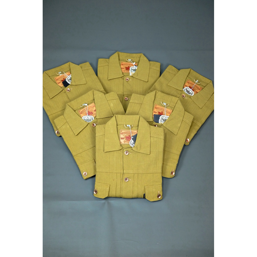 Izhmandenim.co - The Yellow mustard type II Herringbone Jacket Selvadge