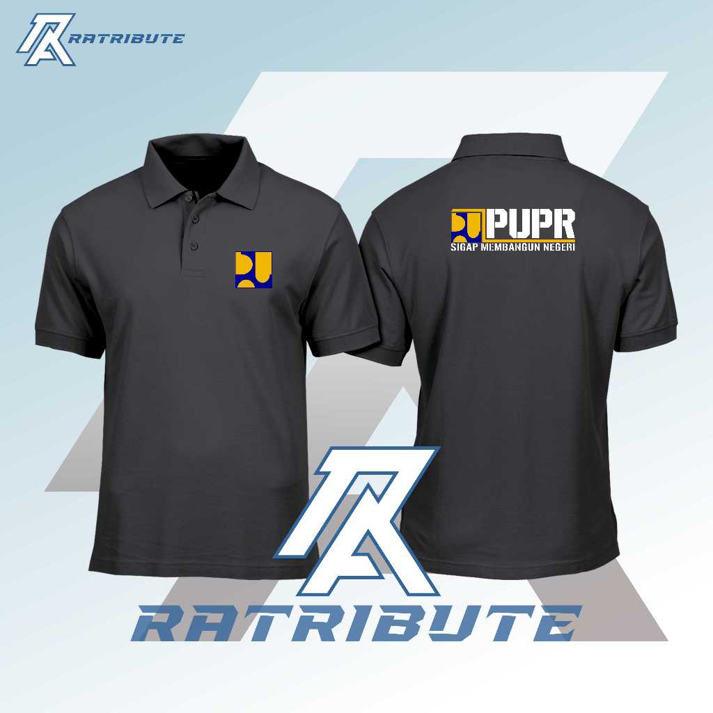 BAJU KERAH KAOS POLO SHIRT LENGAN PENDEK KEMENTERIAN DINAS PUPR ATASAN PRIA WANITA
