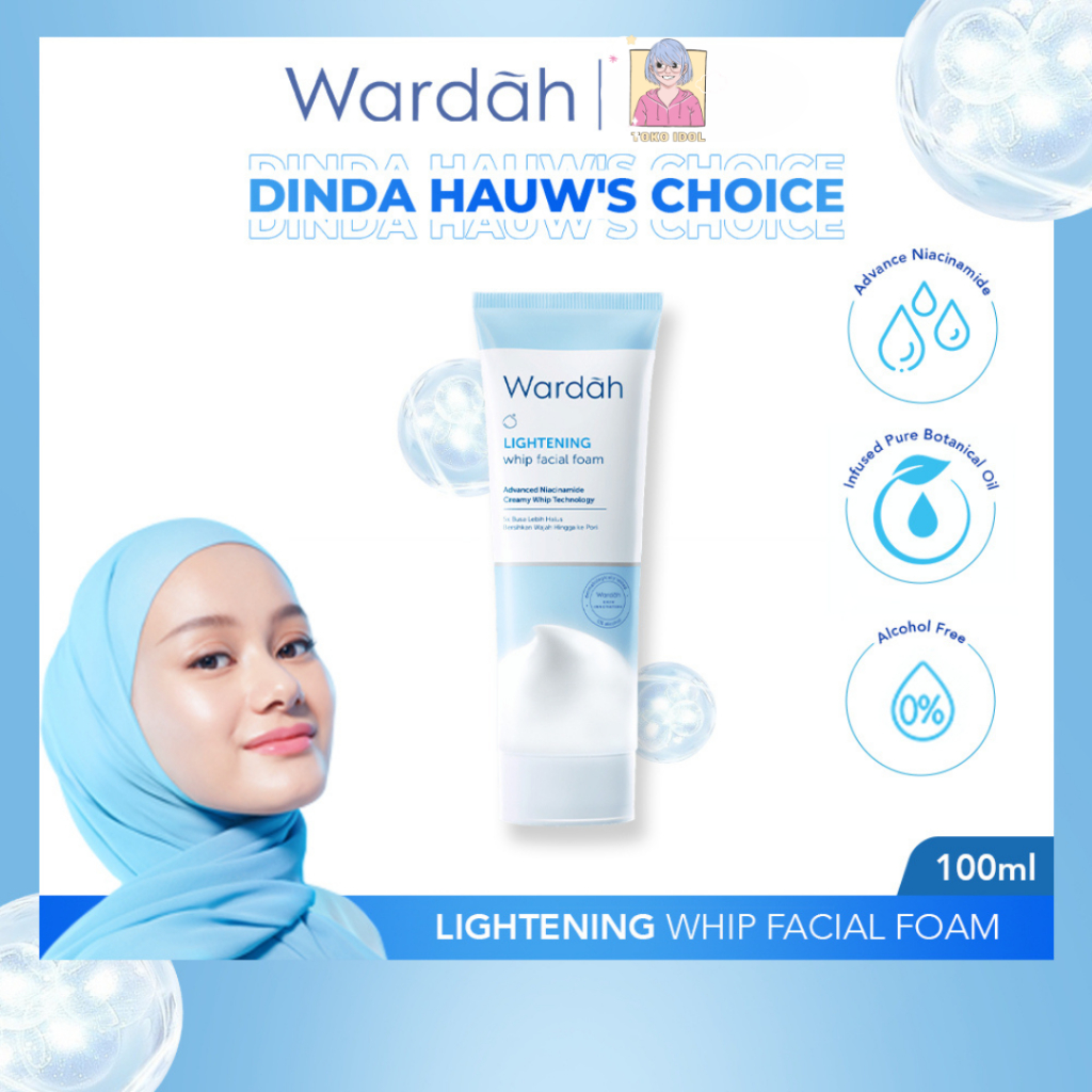 (ORI) Wardah Whip Lightening Facial Foam - Mencerahkan, Melembapkan, Aman untuk Semua Jenis Kulit, F