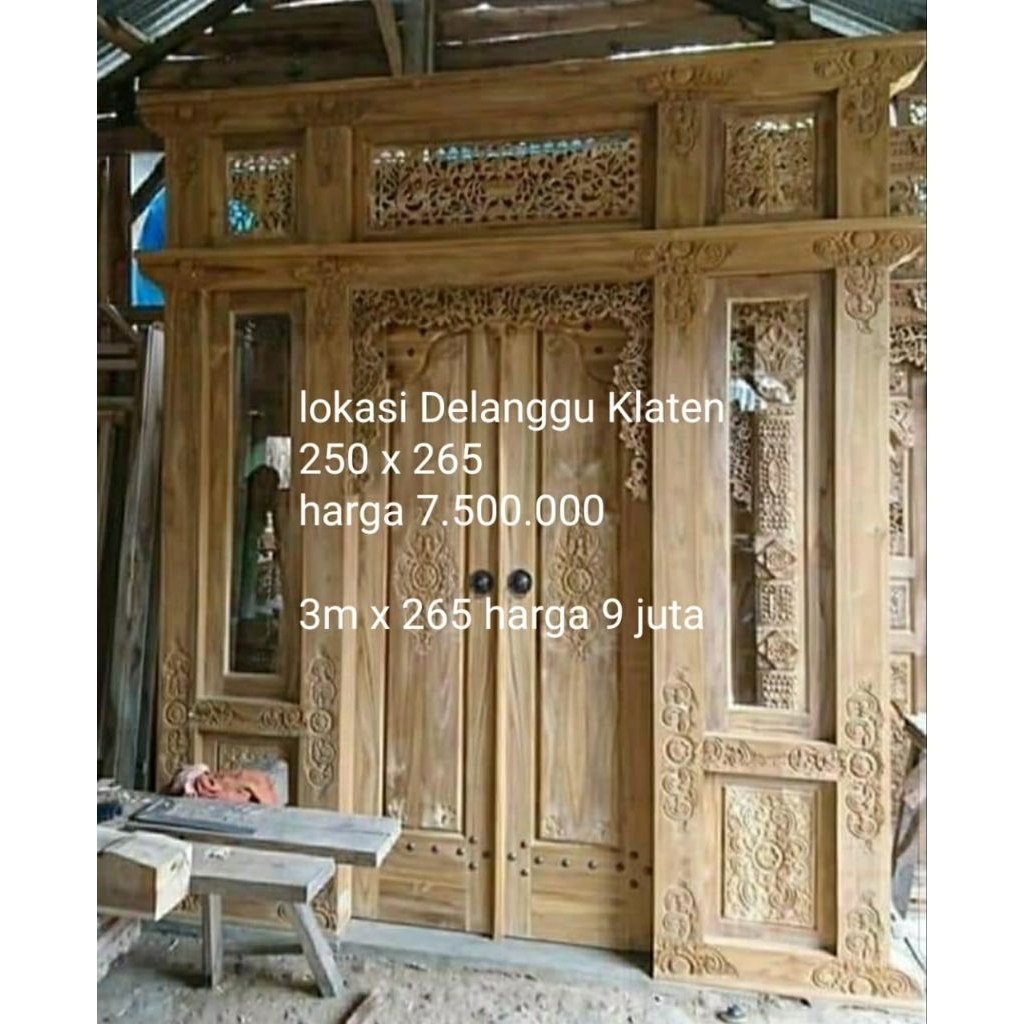 pintu rumah minimalis kayu jati