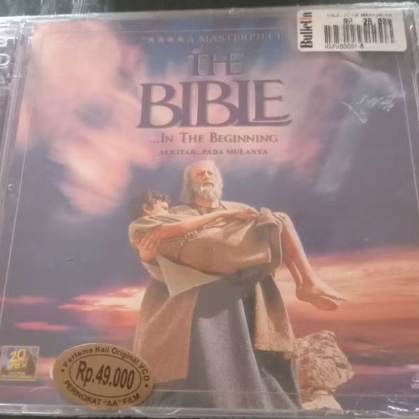 VCD Original THE BIBLE: IN THE BEGINNING sutradara JOHN HUSTAN Teks Indonesia SEGEL