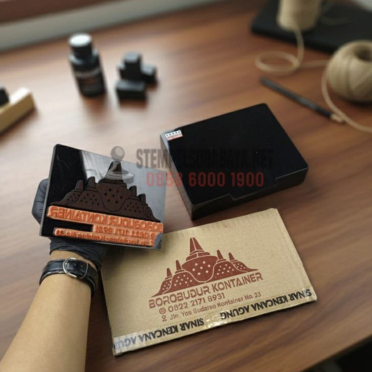 Stempel Kardus Kemasan Makanan Anti Luntur Ukuran Bisa Custome