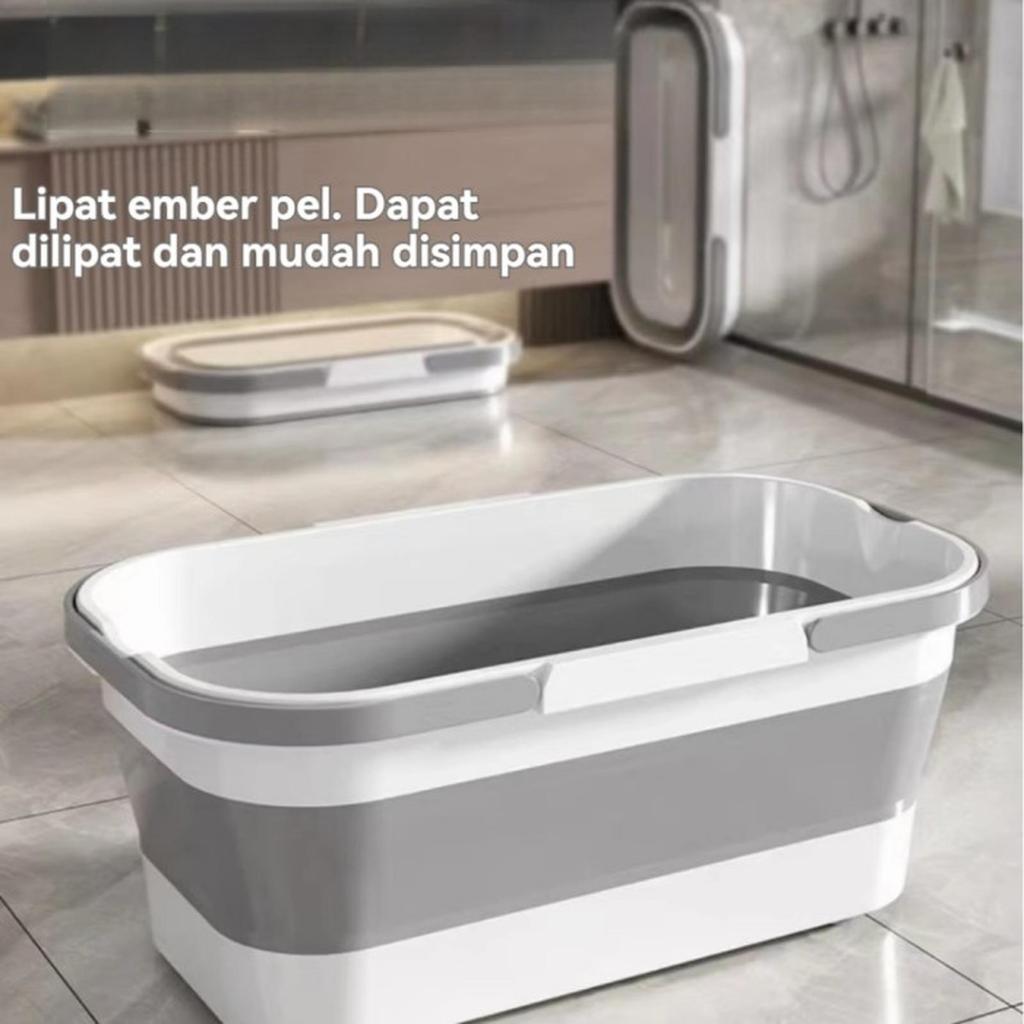 Ember Lipat Persegi Ember Lipat Jumbo Portable Serbaguna Wadah Baskom Multifungsi
