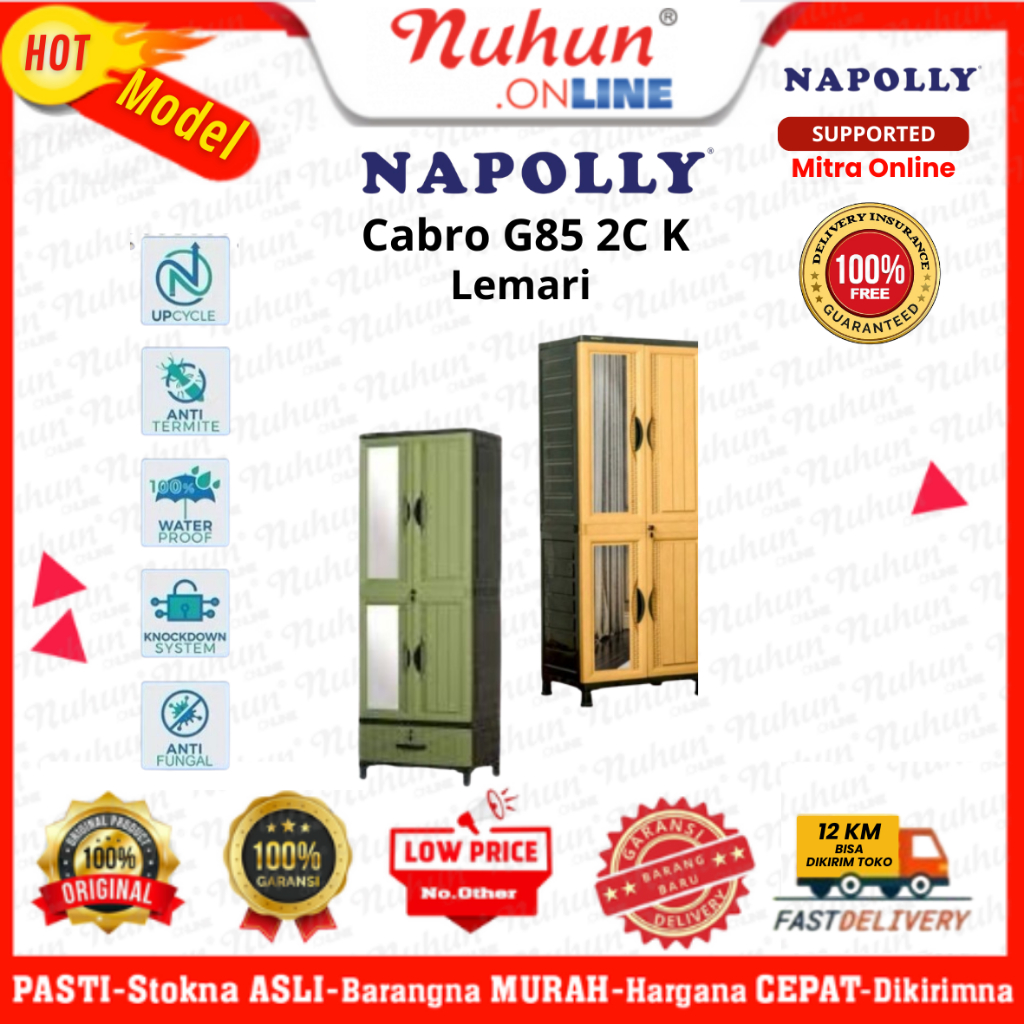 Napolly Lemari Pakaian Cabro G85 2C K Serbaguna