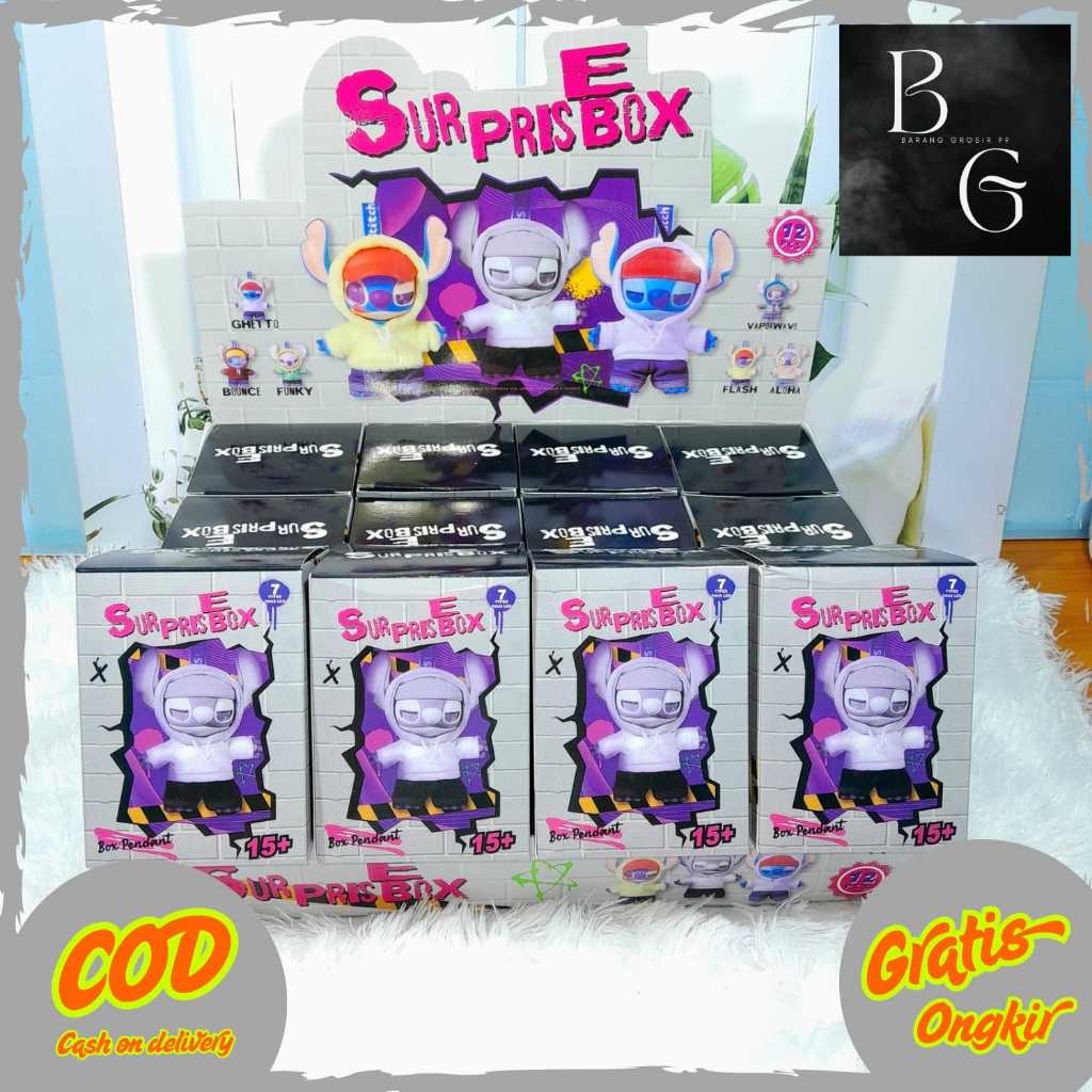 Mystery Blind Box Gantungan Kunci STITCH ANIMALS Premium Super Cute Lucu Ready Banyak Model / 1 Box 