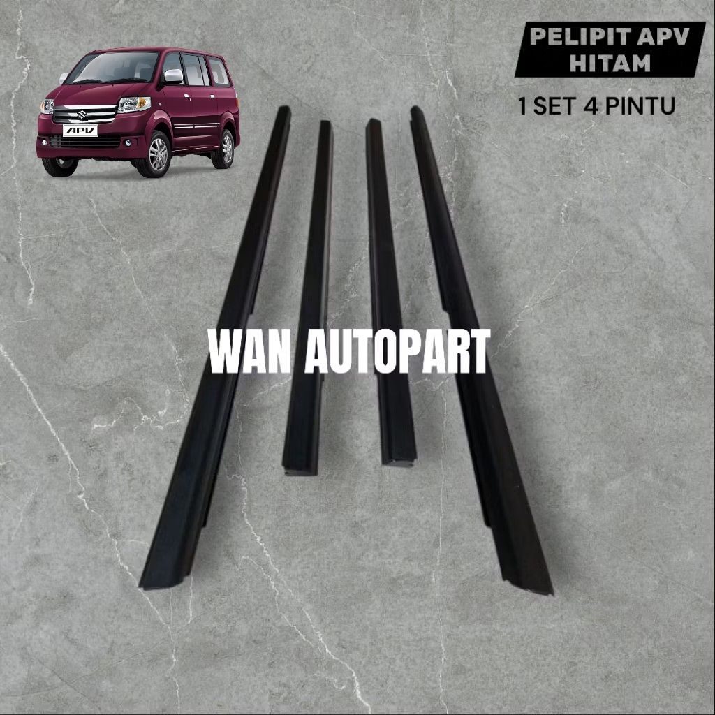 WEATHER STRIP KARET KACA PINTU PELIPIT LUAR MOBIL APV ORIGINAL