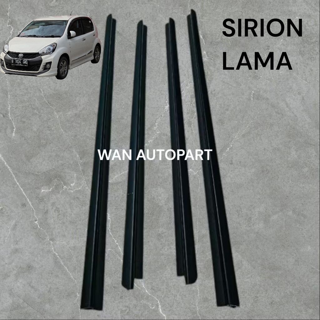 KARET KACA PINTU PELIPIT LUAR MOBIL DAIHATSU SIRION LAMA ORIGINAL