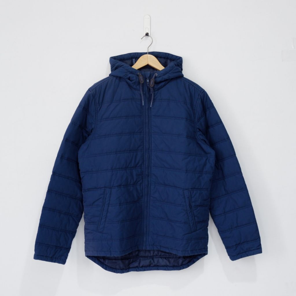 [MINUS] Old-Navy Men Quilted Hooded Jacket Navy