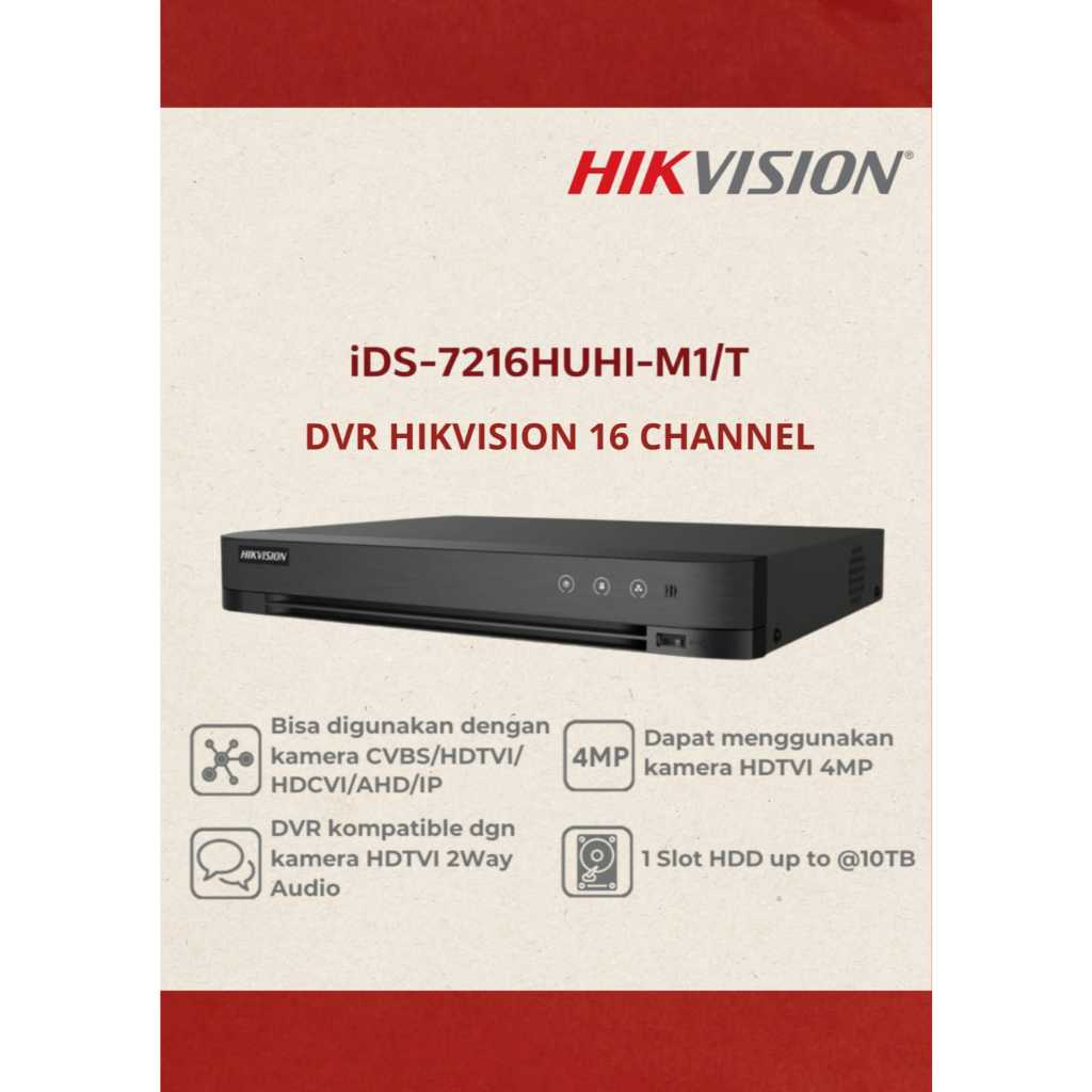 DVR HIKVISION 7204HUHI-M1/T 5MP 4CH,8CH,16CH