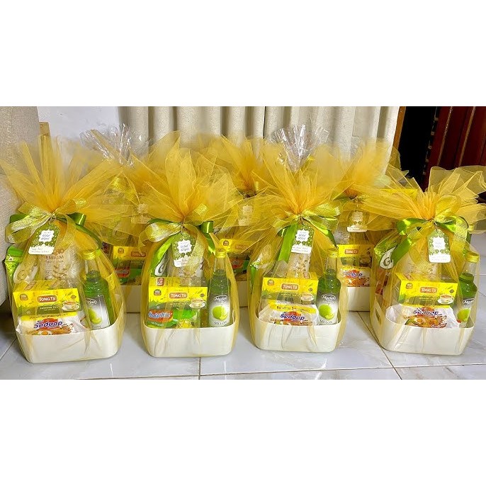 parcel lebaran box keranjang plastik kain tile | hampers lebaran | hampers parcel