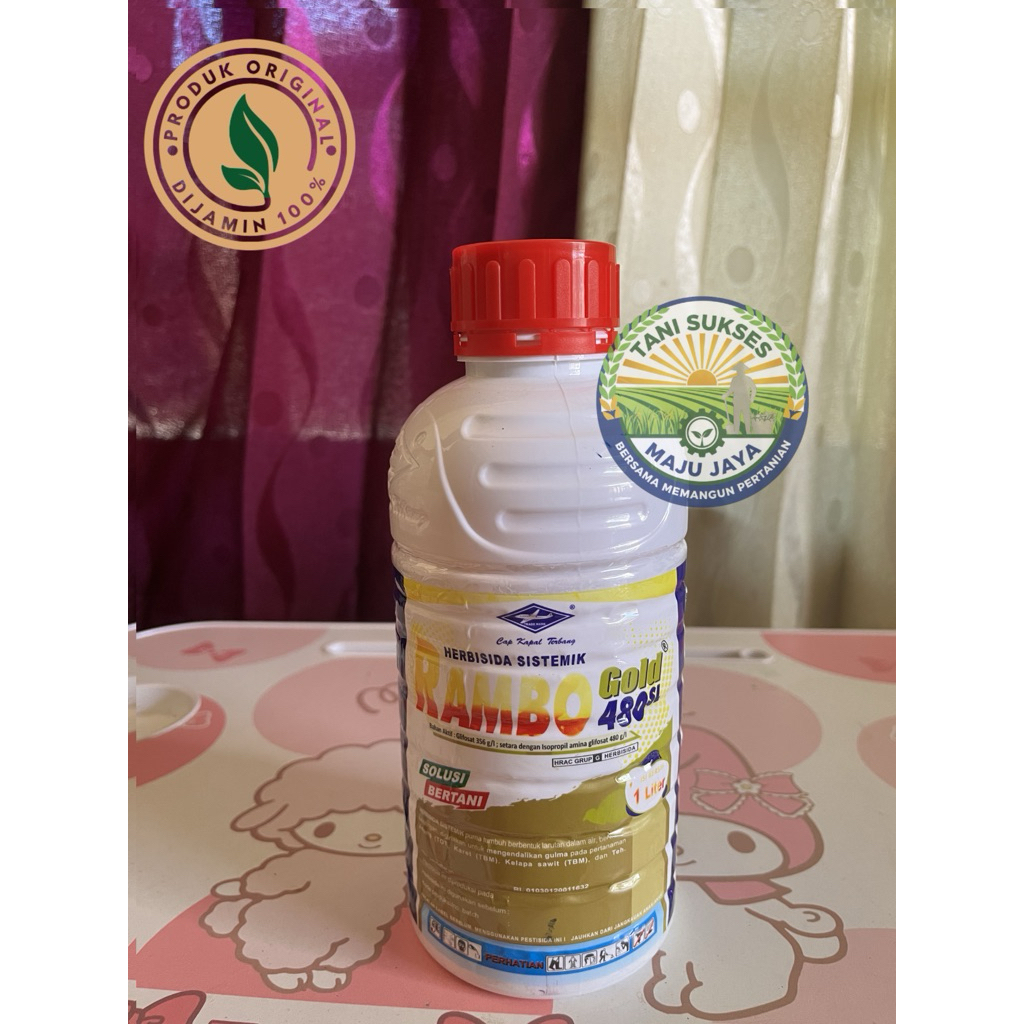 Herbisida Rambo Gold 1 Liter Racun Rumput Obat Pembasmi Gulma Liar