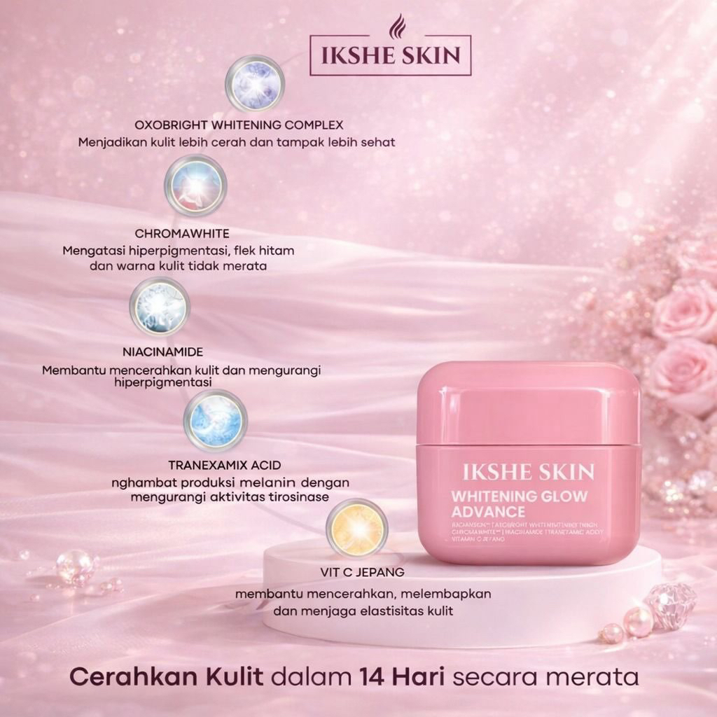 IKSHE SKIN Whitening Glow Advance Kulit Normal Flek BPOM