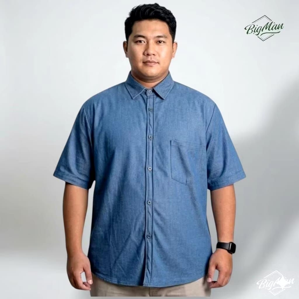 baju kemeja polo pria lengan pendek bigsize ukuran XXL XXXL XXXXL XXXXXL 5XL 7XL 9XL kemeja casual j