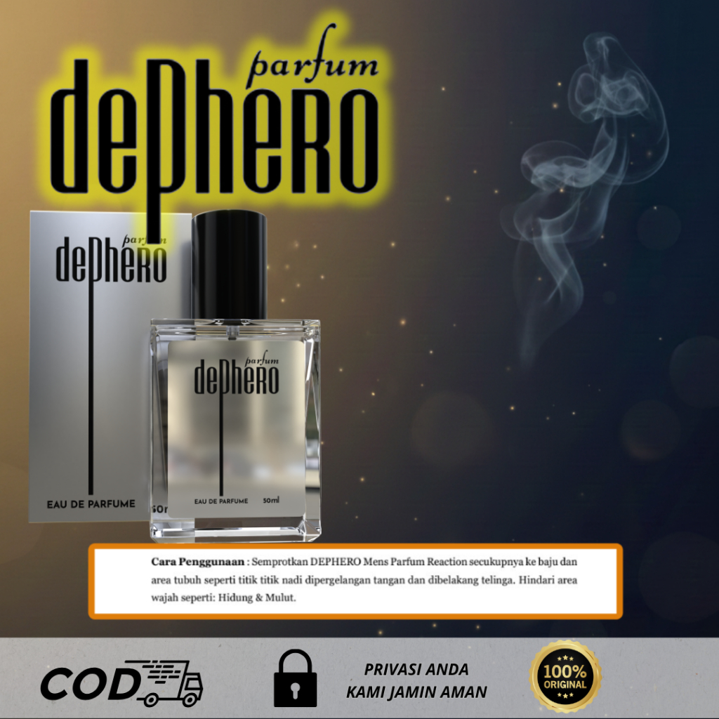 Parfum Dephero Pheromone pemikat wanita Original Parfum Pria Aroma Maskulin Tahan Lama Fragrance