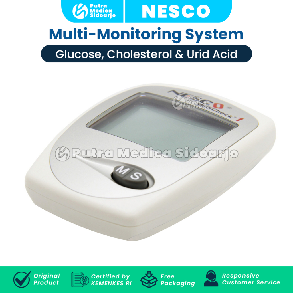 Nesco Multicheck GCU 3in1 Glucose, Cholesterol, Urid Acid / Alat Strip Cek Tes Gula Darah Kolesterol