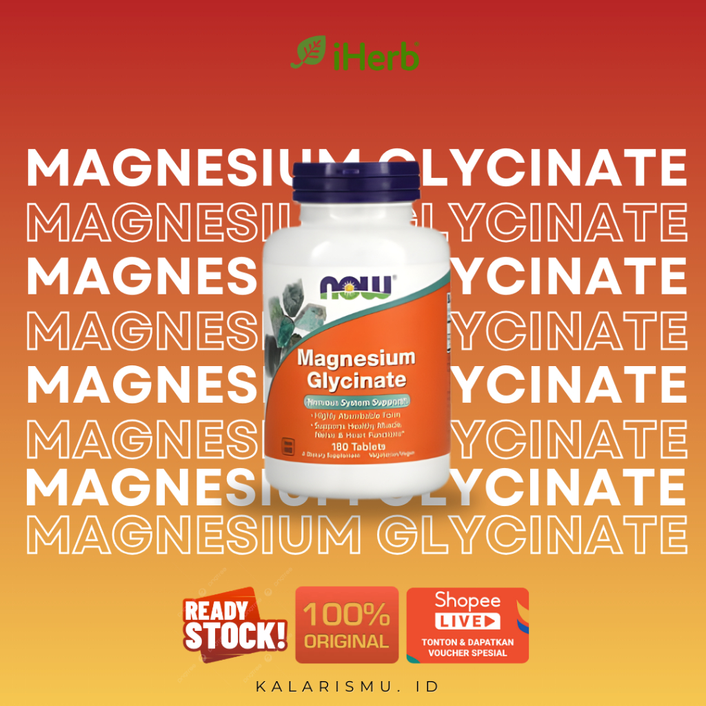 Now Foods Magnesium Glycinate 180 Tablets