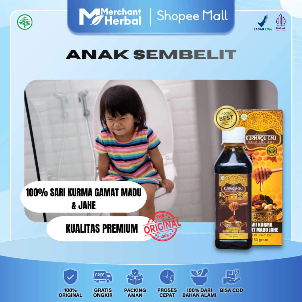 Obat Sembelit - Perut Kembung - Sembelit Untuk Anak Anak - Sulit Susah BAB - Konstipasi Kurmaqu Asli