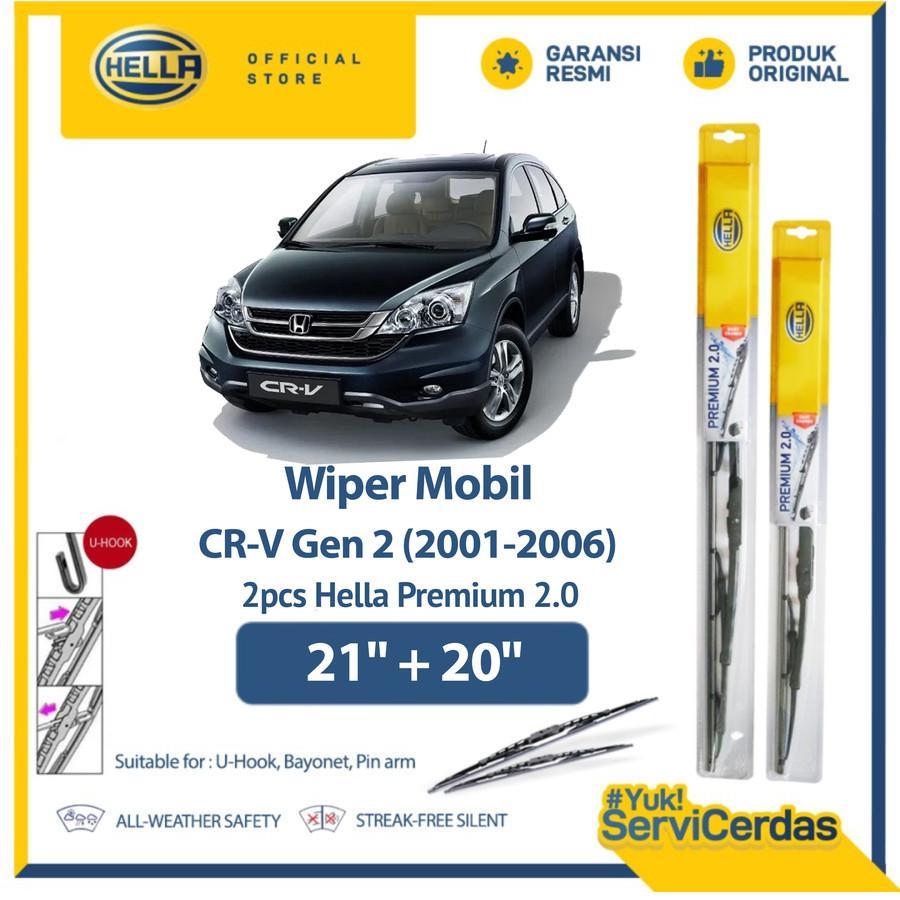 Wiper Mobil HONDA CRV Gen 2 2001-2006 21" + 20" (2pcs) - HELLA Premium 2.0