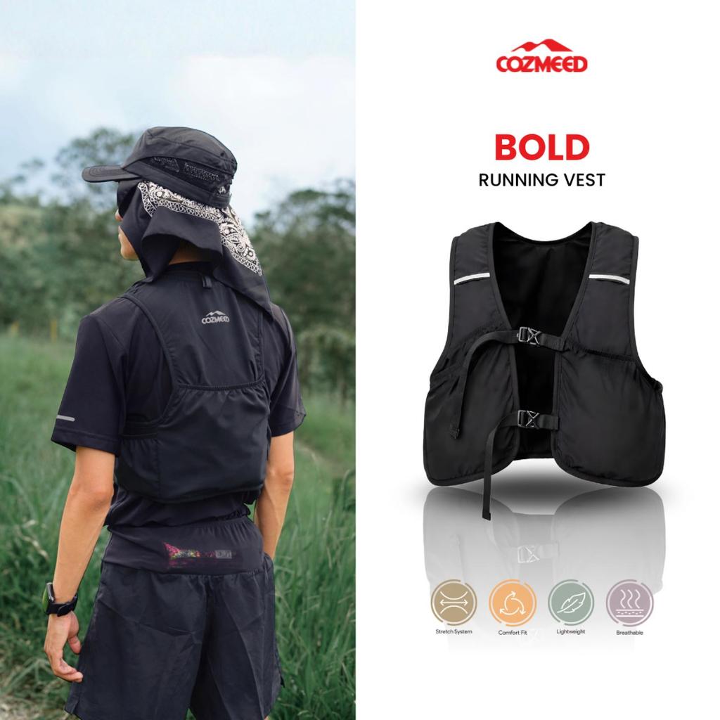 COZMEED BOLD Vest Running Tas Rompi Minum Ultralight Trail Lari Hitam