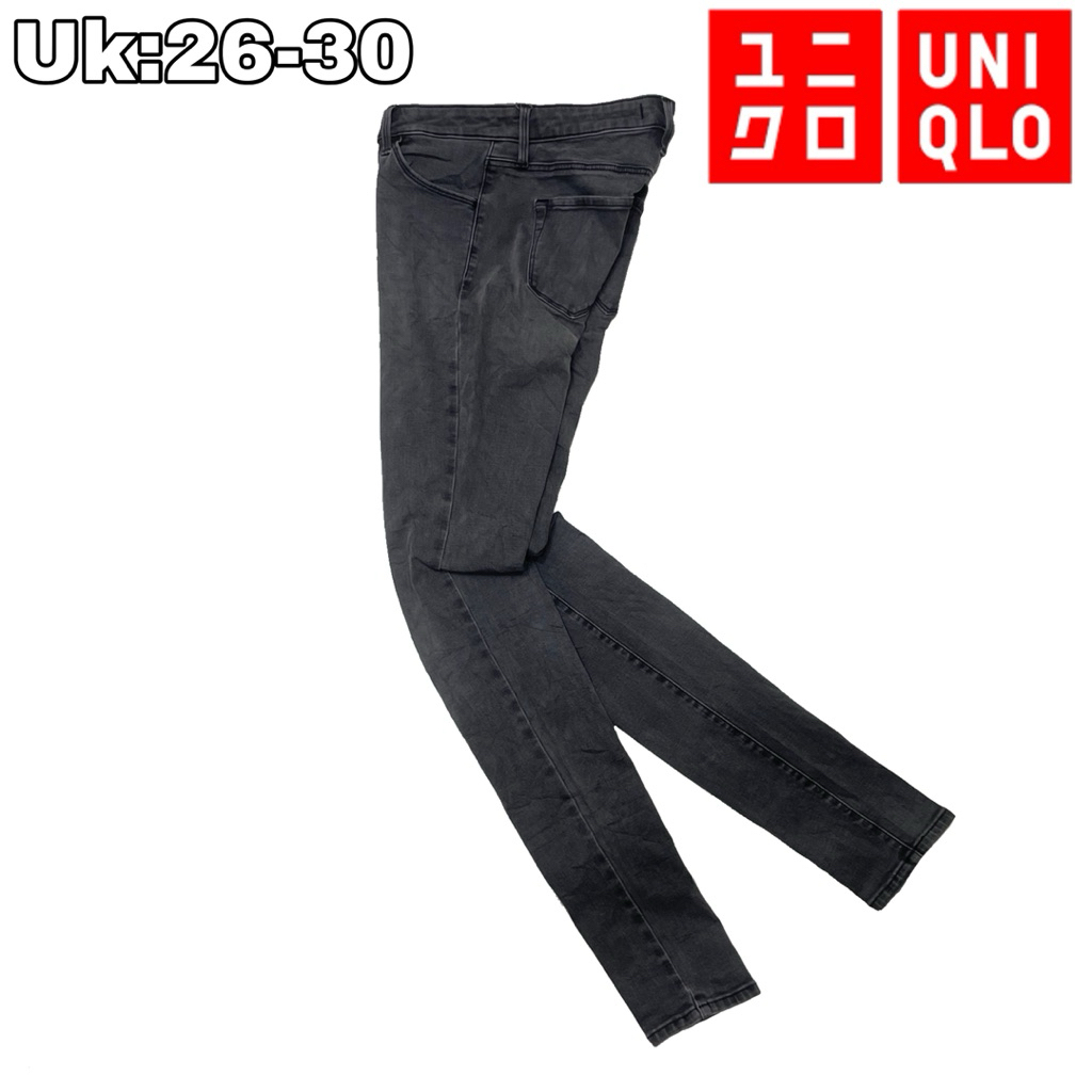 CG34 Celana Panjang Denim Chinos Skinny Uniqlo 26-30 Long Pants Strech Levis Casual Grey Original Je