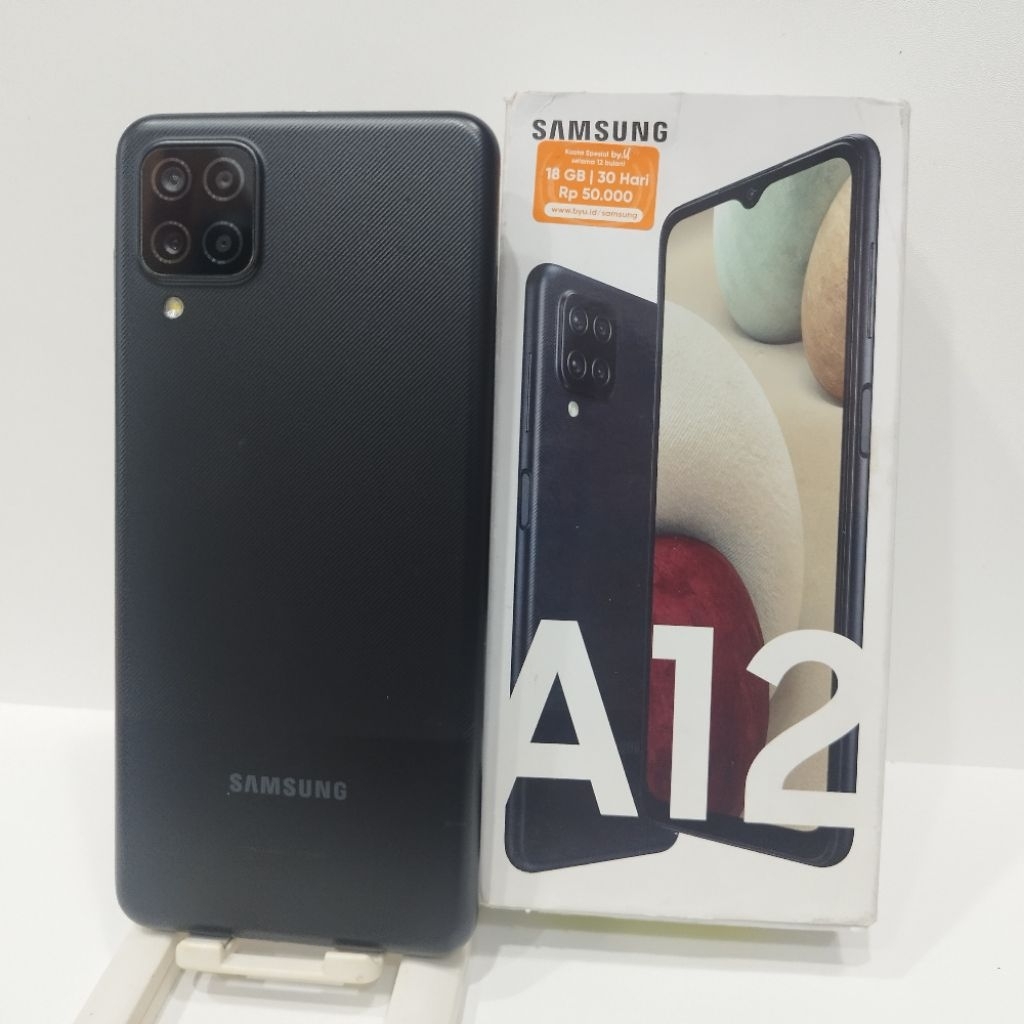 Samsung A12 6/128GB 4/128GB Handphone Second Seken Bekas Fullset original second Original No refurbi